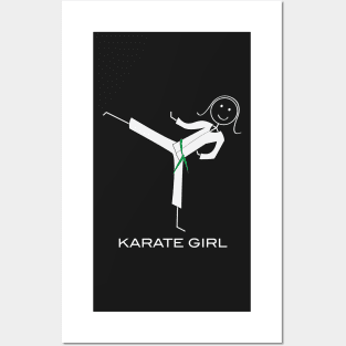 Funny Womens Green Belt Karate Posters and Art